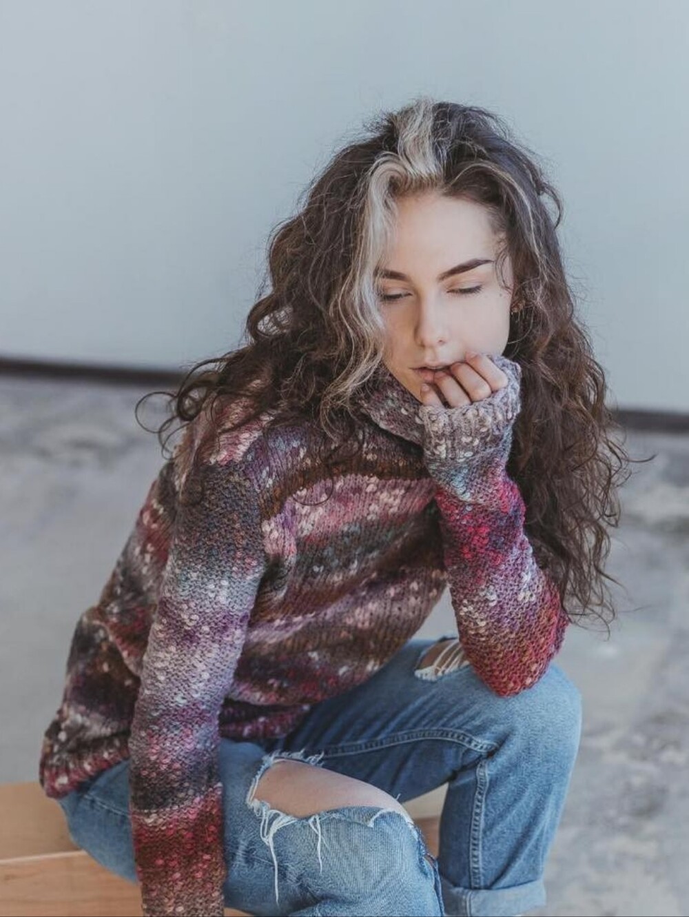 Merino Wool Multicolor Sweater